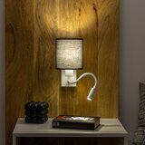  Brilagi - LED zidna lampa NUBILA 1xE27/25W/230V + LED/3W bela/crna | Eponuda.com