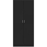 vidaXL Garderobna omara črna 80x52x180 cm iverna plošča | Shoptok.si