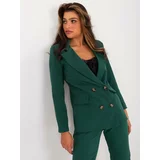 Fashion Hunters Dark green elegant set with blazer