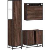 vidaXL 3-dijelni set kupaonskog namještaja boja smeđeg hrasta drveni | shoptok.hr