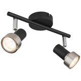 Globo 57917-2N - Stropna spot svetiljka MASON 2xGU10/25W/230V crna/srebrna | Eponuda.com