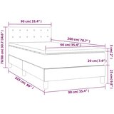 box spring s madracem LED crni 90x200 cm baršun | shoptok.hr
