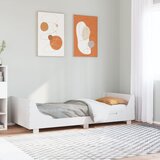 vidaXL Posteljni okvir brez vzmetnice bel 90x200 cm trdna borovina Cene