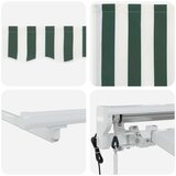  Električni zložljiv senčnik Zelena in Bela 5 × 3,5 m, (5000211311) | Shoptok.si