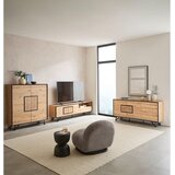XORA komoda, črna, barve hrasta | Shoptok.si
