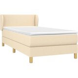  Krevet s oprugama i madracem krem 90 x 200 cm od tkanine | shoptok.hr