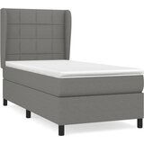 Maison Chic Box spring postelja - Vzmetna postelja z vzmetnico temno siva 80x200 cm blago SL13381, (21902830) | Shoptok.si