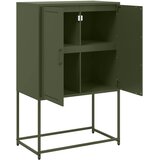  Visoka komoda maslinastozeleni 68,5x38,5x107 cm čelična | shoptok.hr