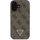 Guess Ohišje za iPhone 16 Edition 4G Strass Triangle Metallic z naramnico, Rjava, (21749365) | Shoptok.si