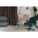 White Label Zelena/v zlati barvi okrogla mizica z marmorno mizno ploščo ø 70 cm Timpa – | Shoptok.si