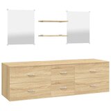  5-dijelni set kupaonskog namještaja boja hrasta drveni | shoptok.hr