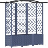  Povišeni krevet s mrežom i krovom Sivi 163 x 40 x 141 cm PP | Eponuda.com