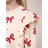Sinsay Crewneck majica s pamukom i motivom mašni | shoptok.hr