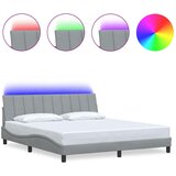 Maison Chic Posteljni okvir - Dvoposteljna postelja - Zakonska postelja brez vzmetnice svetlo siv 180x200 cm tkanina-J4147, (21774976) | Shoptok.si