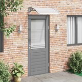 Nadstrešnica za vrata siva i prozirna 80x75 cm polikarbonat | shoptok.hr
