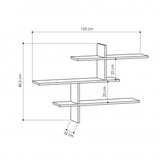Hanah home Leo - Anthracite polica, (20814180) | Shoptok.si
