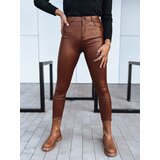 DStreet Spodnie damskie skórzane TOURMALIN kamelowe | Shoptok.si