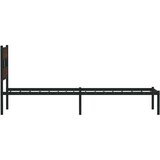 vidaXL Posteljni okvir brez vzmetnice z vzglavjem rjavi 90x190 cm | Shoptok.si