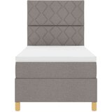 Box LED Box Spring Postelja z vzmetnico Taupe 100 x 200 cm blago, (5000127980) | Shoptok.si