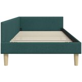 vidaXL Kutni okvir kreveta Ostalo s uzglavljem Tamnozelena 90 x 200 cm | shoptok.hr