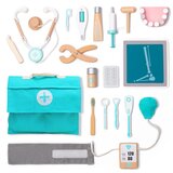 UMU® Doctors & Nurses Doctor's set aktivnostna igrača iz lesa Turquoise Cene