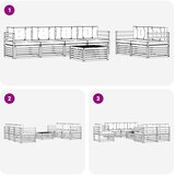  Set vanjskih sofa 7 kom. Bijela i antracit Poliester | Eponuda.ba