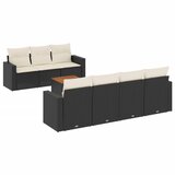  8-dijelni set vrtnih sofa od poliratana s jastucima crni | shoptok.hr