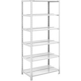 hofe Privijačen regal za dokumentacijo, svetlo siv RAL 7035, višina regala 1850 mm, dvostransko, osnovni regal, širina x globina 750 x 600 mm | Shoptok.si