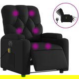 Maison Chic Električni masažni naslanjač - Relax naslanjač črno umetno usnje, (22134449) | Shoptok.si