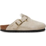 Birkenstock Natikači Boston Shearling Leve 1026192 Bela | Shoptok.si