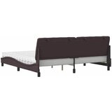  Krevet s madracem tamnosmeđi 200x200 cm od tkanine | shoptok.hr