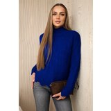 Kesi Sweater with decorative frills cornflower blue | shoptok.hr