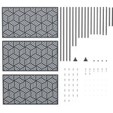  Zaslon za privatnost 100 x 50 x 180 cm Čelik Antracit - Antracit geometrijski uzorak | shoptok.hr