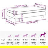  Krevet za pse s produžetkom smeđi 100 x 50 x 30 cm baršunasti | shoptok.hr