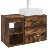 vidaXL Komplet pohištva za kopalnico 2 pcs Dimljen hrast, (5000245240) | Shoptok.si