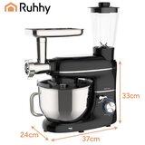 Ruhhy 3u1 planetarni mikser 1500W s blenderom i mašinom za mljevenje mesa | Zdjela 6,2 L | shoptok.hr