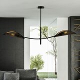  Luster na štangi LOTUS 2xE14/10W/230V crna/zlatna | Eponuda.com
