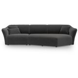 Cosmopolitan Design Temno siva žametna kotna sedežna garnitura Tokyo – | Shoptok.si