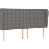  Uzglavlje s ušima tamnosivo 183x23x118/128 cm od tkanine | shoptok.hr