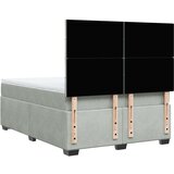 vidaXL Krevet s oprugama i madracem svjetlosivi 160x200 cm baršunasti | shoptok.hr