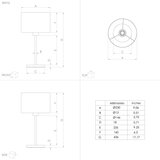 Eglo 39975 - Stona lampa CASUARITA 1xE27/40W/230V plava/zlatna | Eponuda.com