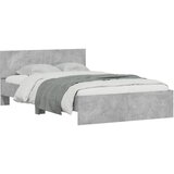  Okvir kreveta s uzglavljem boja betona 135x190 cm | shoptok.hr