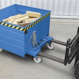 eurokraft pro Prekucni zaboj, nizek nasipni rob, prostornina 1,0 m³, vroče cinkano | Shoptok.si