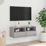  Zidni TV ormarić siva boja hrasta 80x30x30 cm konstruirano drvo | Eponuda.ba