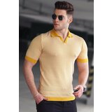 Madmext Men's Yellow Polo Neck T-Shirt 5077 Cene