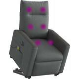 vidaXL Električni masažni naslanjač s funkcijo vstajanja temno siv | Shoptok.si