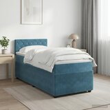  Boxspring krevet s madracem Tamno plava 90 x 200 cm Baršun | shoptok.hr