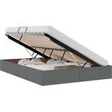  Otomanski krevet s pohranom Tamno siva 140 x 200 cm tkanina | shoptok.hr