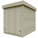 KIEHNHOLZ Vrtna lopa Bike box 2 (Zunanje dimenzije vključno s strešnim previsom (Š x G): 164 x 221 cm, Les, Rjava) | Shoptok.si