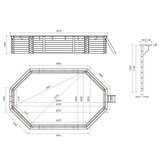  Drveni bazen SAO PAULO 6,57x4,07 - V.1,2 m - sidrenje betoniranjem | shoptok.hr